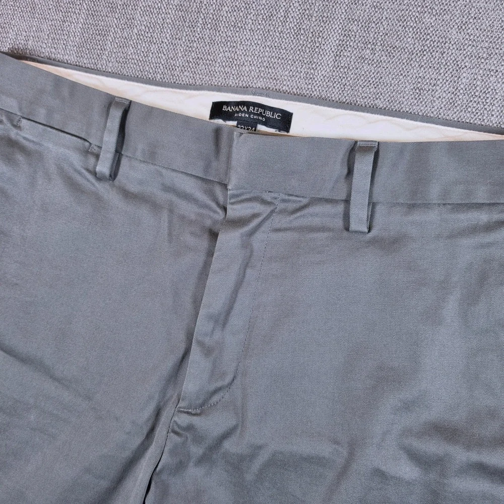 Banana Republic Aiden Chino Men 32/34 Urban Grey Rapid Movement Stretch Slim